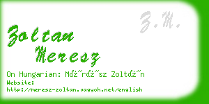 zoltan meresz business card